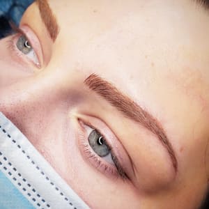 Eyebrow Tattoo result by Harlequin Beauty Co in Newtown, PA