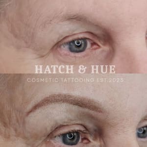 Eyebrow Tattoo result by Hatch & Hue Cosmetic Tattooing in Woodstock, CT