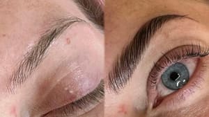 Eyebrow Tattoo result by Haus of Luxe - Clear Lake Brow & Brazilian Wax Studio in Houston, TX