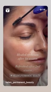 Eyebrow Tattoo result by Helen's Permanent Beauty in Rancho Santa Margarita, CA