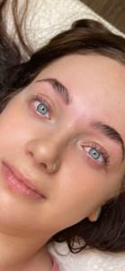 Eyebrow Tattoo result by Hello honey Aesthetics in West Chester, PA