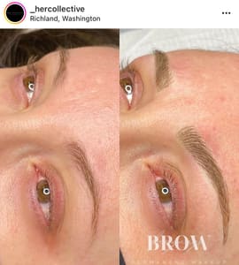 Eyebrow Tattoo result by Her, Collective in Richland, WA