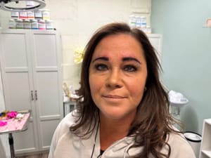 Eyebrow Tattoo result by Here She Glows Aesthetics in Martinsville, IN