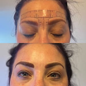 Eyebrow Tattoo result by Hi Brow Permanent Makeup Studios & Academy Microblading and Ombré Eyebrows, LIP BLUSHING, Eyeliner & Academy in New Hartford, NY