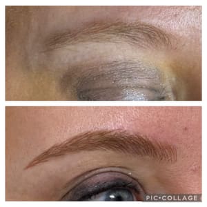 Eyebrow Tattoo result by HIS & Her Design Studio in Grand Island, NE
