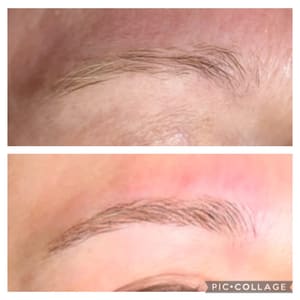 Eyebrow Tattoo result by HIS & Her Design Studio in Grand Island, NE