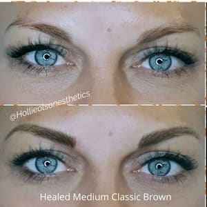 Eyebrow Tattoo result by Hollie Olson Esthetics and Permanent Makeup in Camas, WA