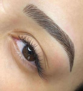 Eyebrow Tattoo result by Hollywood Makeup Studio in Los Angeles, CA