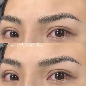 Eyebrow Tattoo result by Hollywood Makeup Studio in Los Angeles, CA