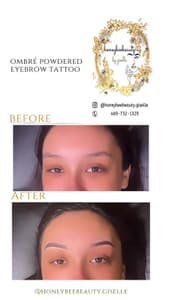 Eyebrow Tattoo result by Honey bee beauty by Giselle in Midland, TX