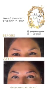 Eyebrow Tattoo result by Honey bee beauty by Giselle in Midland, TX