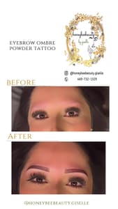 Eyebrow Tattoo result by Honey bee beauty by Giselle in Midland, TX