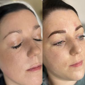 Eyebrow Tattoo result by Honey Kissed Ink in Columbia, TN