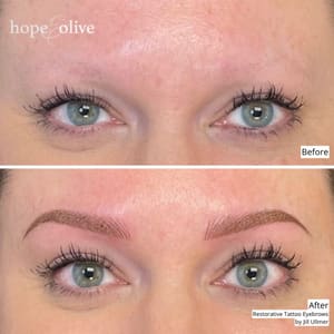 Eyebrow Tattoo result by Hope and Olive Inc. in Howard, WI