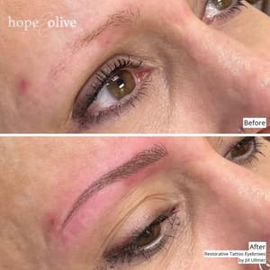 Eyebrow Tattoo result by Hope and Olive Inc. in Howard, WI