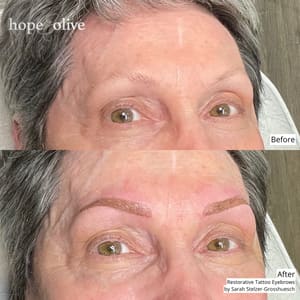 Eyebrow Tattoo result by Hope and Olive Inc. in Howard, WI
