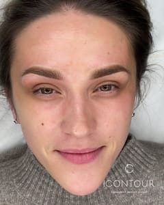 Eyebrow Tattoo result by iCONTOUR Permanent Makeup Studio and Academy in Huntingdon Valley, PA