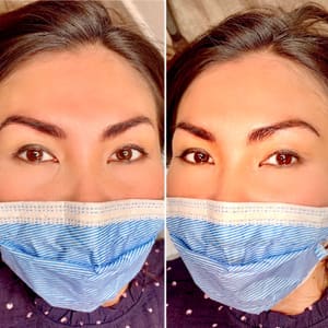 Eyebrow Tattoo result by Ideal Skin Lexington. Permanent Makeup & DMK Skin Revision Studio. Permanent makeup training in Lexington, KY