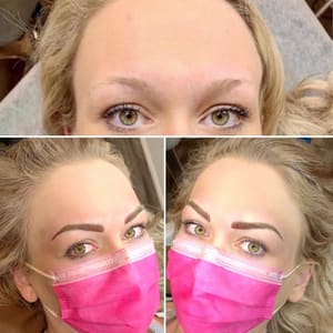 Eyebrow Tattoo result by Ideal Skin Lexington. Permanent Makeup & DMK Skin Revision Studio. Permanent makeup training in Lexington, KY