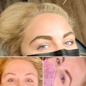 Eyebrow Tattoo result by Ideal Skin Lexington. Permanent Makeup & DMK Skin Revision Studio. Permanent makeup training in Lexington, KY