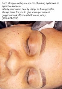 Eyebrow Tattoo result by Infinity Permanent Beauty LLC in Raleigh, NC
