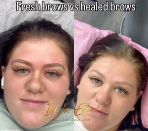 Eyebrow Tattoo result by Ink by Eden ombré powder brows in Las Vegas, NV