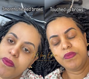 Eyebrow Tattoo result by Ink by Eden ombré powder brows in Las Vegas, NV