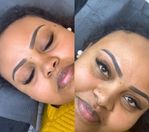 Eyebrow Tattoo result by Ink by Eden ombré powder brows in Las Vegas, NV