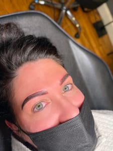 Eyebrow Tattoo result by INK'd PMU Studio, LLC in Leicester, MA