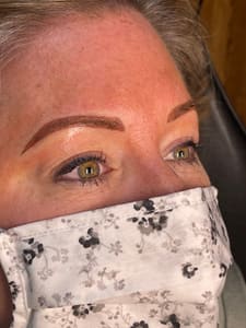 Eyebrow Tattoo result by INK'd PMU Studio, LLC in Leicester, MA
