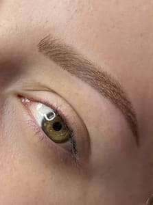 Eyebrow Tattoo result by Ink & Glow Spa/ Rubíes exquisite permanent makeup in Knightdale, NC