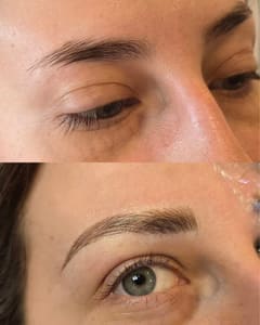 Eyebrow Tattoo result by Inked Beauty by Lesslie in Kearny, NJ