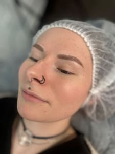 Eyebrow Tattoo result by INKED Cosmetic Tattoo Studio in Bismarck, ND