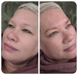 Eyebrow Tattoo result by Inker Belle Cosmetic Tattoo in Brookfield, WI