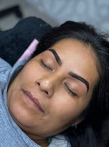 Eyebrow Tattoo result by Inkova Studio in Modesto, CA