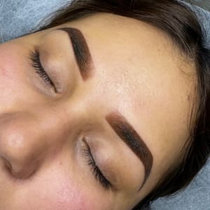 Eyebrow Tattoo result by Inkova Studio in Modesto, CA