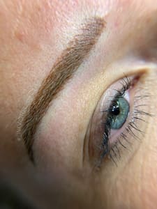 Eyebrow Tattoo result by Inkvictus Studios in Raleigh, NC