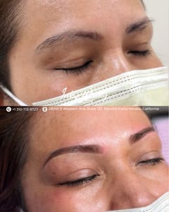 Eyebrow Tattoo result by Inky Winky Salon in Rancho Palos Verdes, CA