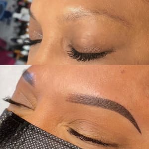 Eyebrow Tattoo result by Iona Wallace cosmetic tattooing in Los Angeles, CA