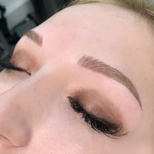 Eyebrow Tattoo result by Iona Wallace cosmetic tattooing in Los Angeles, CA
