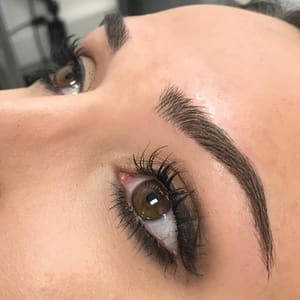 Eyebrow Tattoo result by Iona Wallace cosmetic tattooing in Los Angeles, CA