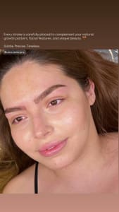 Eyebrow Tattoo result by Ivette Beauty & Academy in Houston, TX