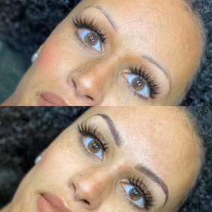 Eyebrow Tattoo result by Ivey Artistry Studios in Raleigh, NC