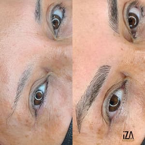 Eyebrow Tattoo result by Iza Makeup in Upland, CA