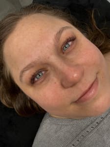 Eyebrow Tattoo result by J. Gold Esthetics (Jessica Colón at The BabeCave) in Nashua, NH