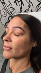 Eyebrow Tattoo result by J L Salon & Permanent Makeup Bar in Moscow Mills, MO