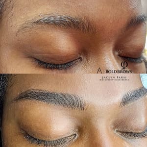 Eyebrow Tattoo result by Jaclyn's Threading Salon & Microblading in Cheektowaga, NY