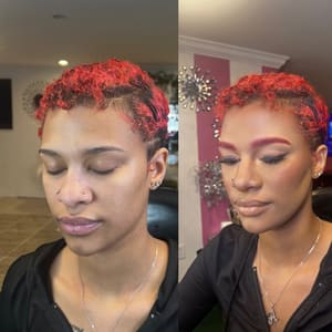 Eyebrow Tattoo result by Jamie's Hot Barber Beauty Salon in Lafayette, LA