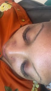 Eyebrow Tattoo result by Jamie's Hot Barber Beauty Salon in Lafayette, LA
