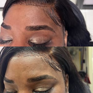 Eyebrow Tattoo result by Jamie's Hot Barber Beauty Salon in Lafayette, LA